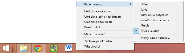 Pasek zadań Windows - 1